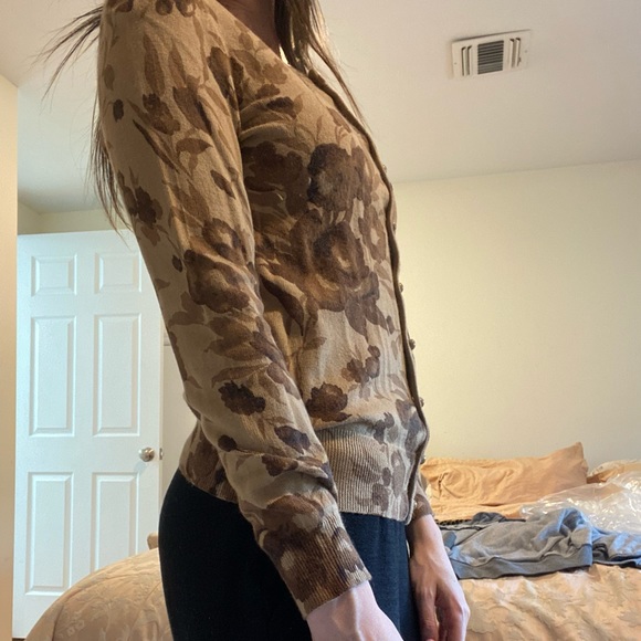 Super Soft Talbots Floral Print Cardigan Size P - Picture 11 of 11